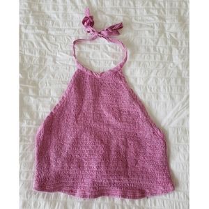 Halter Crop Top Pink